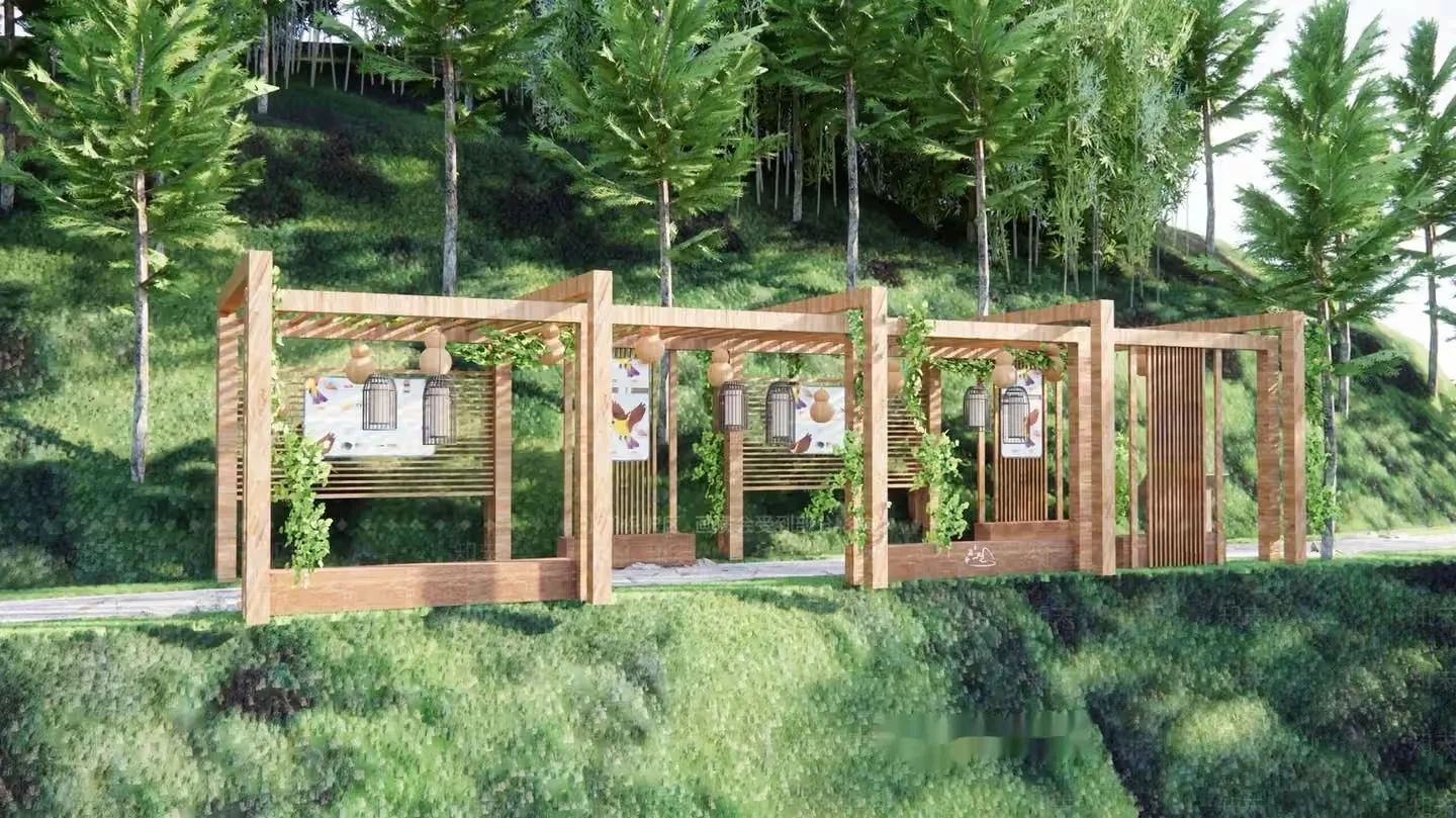 A Wooden Bird Aviary 3D Model – 13691 – VRAY Render