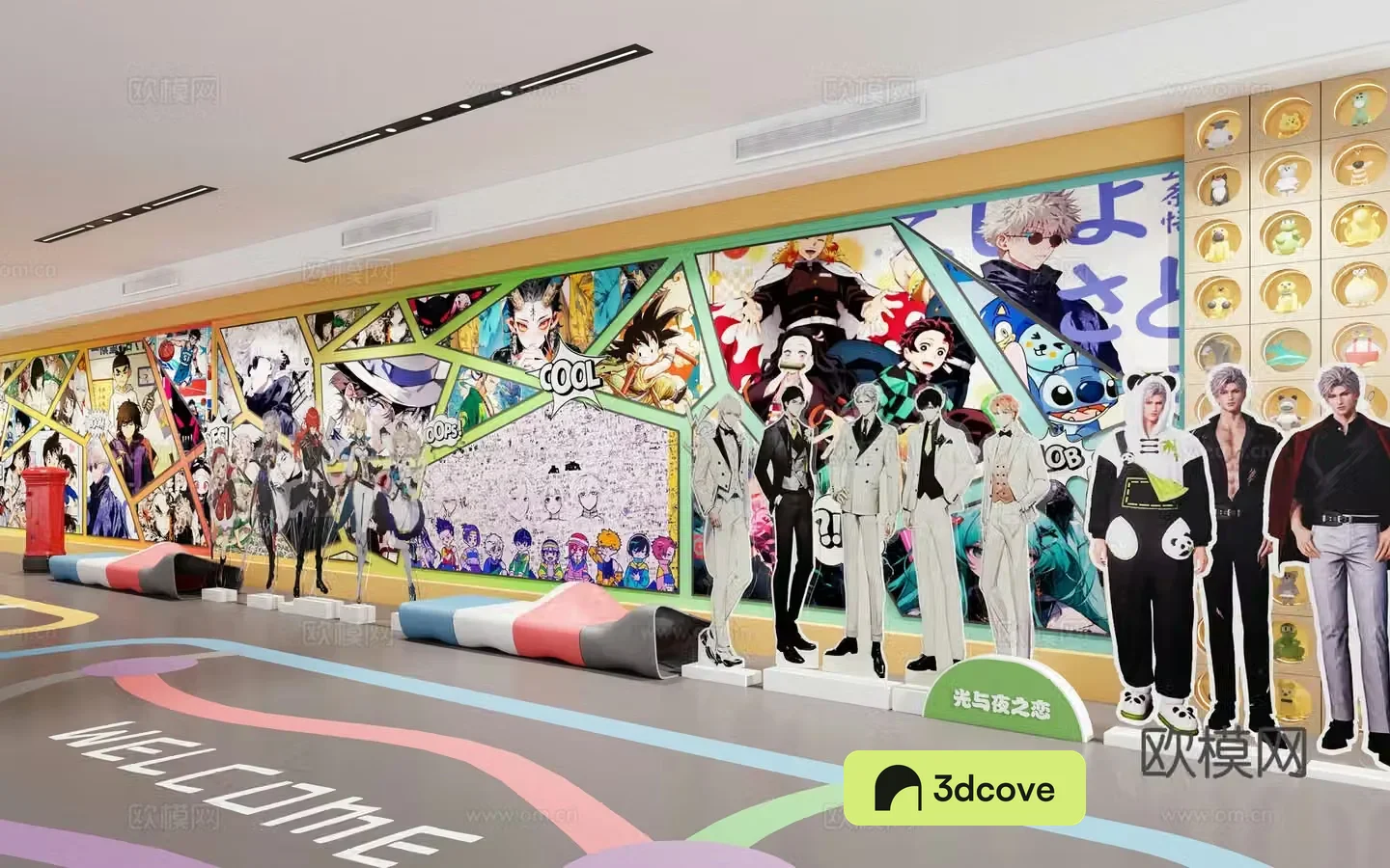Animation and Comic Exhibition Activity Beauty Chen DP Points Group Photo Area Two-dimensional Stand Card