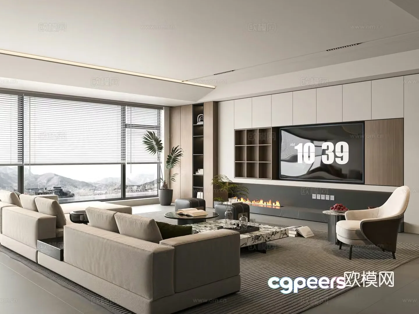 Modern living room 3d model