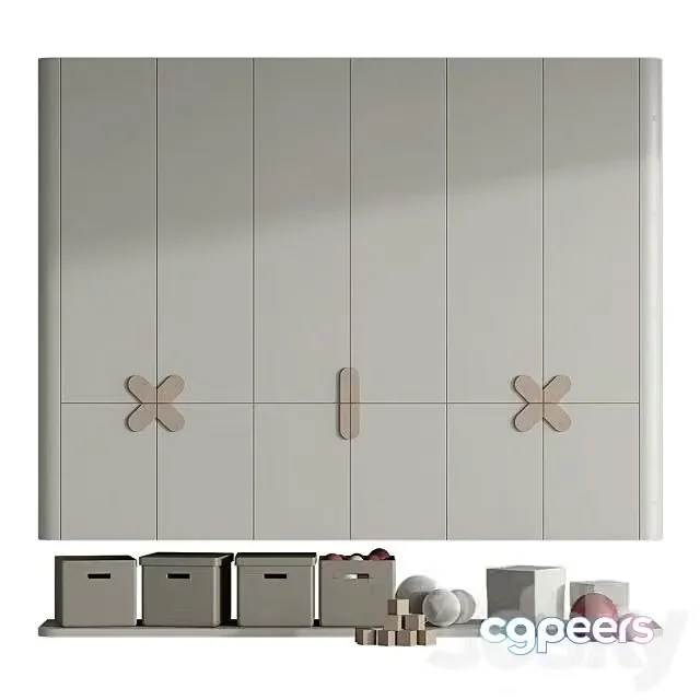 3ds Max Free – Children Wardrobe 001