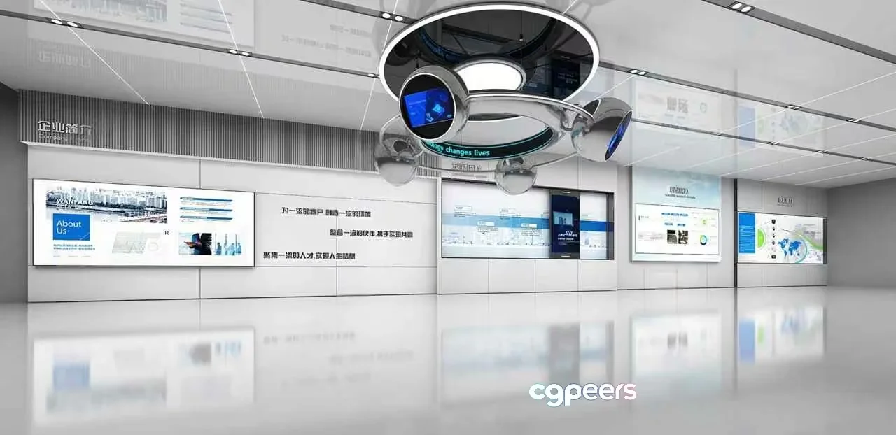 A Futuristic High-Tech Room 3D Model – 7772 – VRAY Render