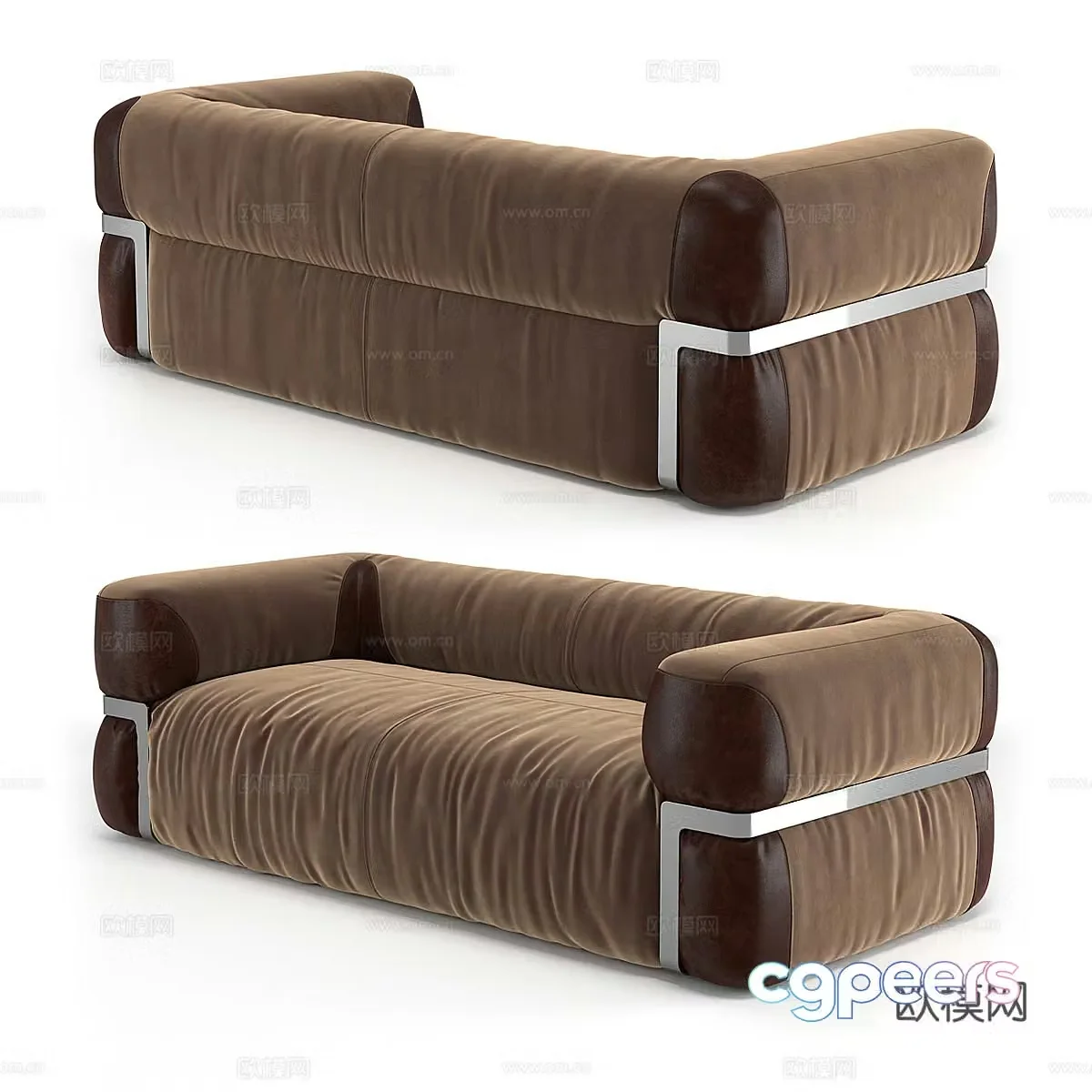 Three-person sofa 3d model