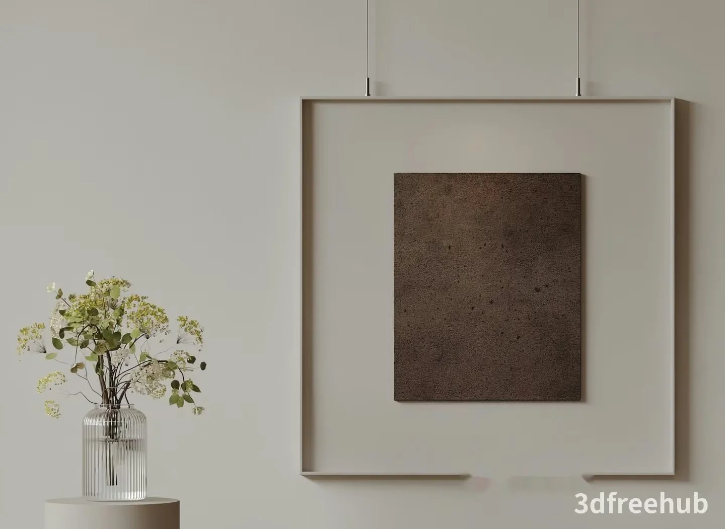 A Minimalist Wall Art Piece 3D Model – 19418 – VRAY Render