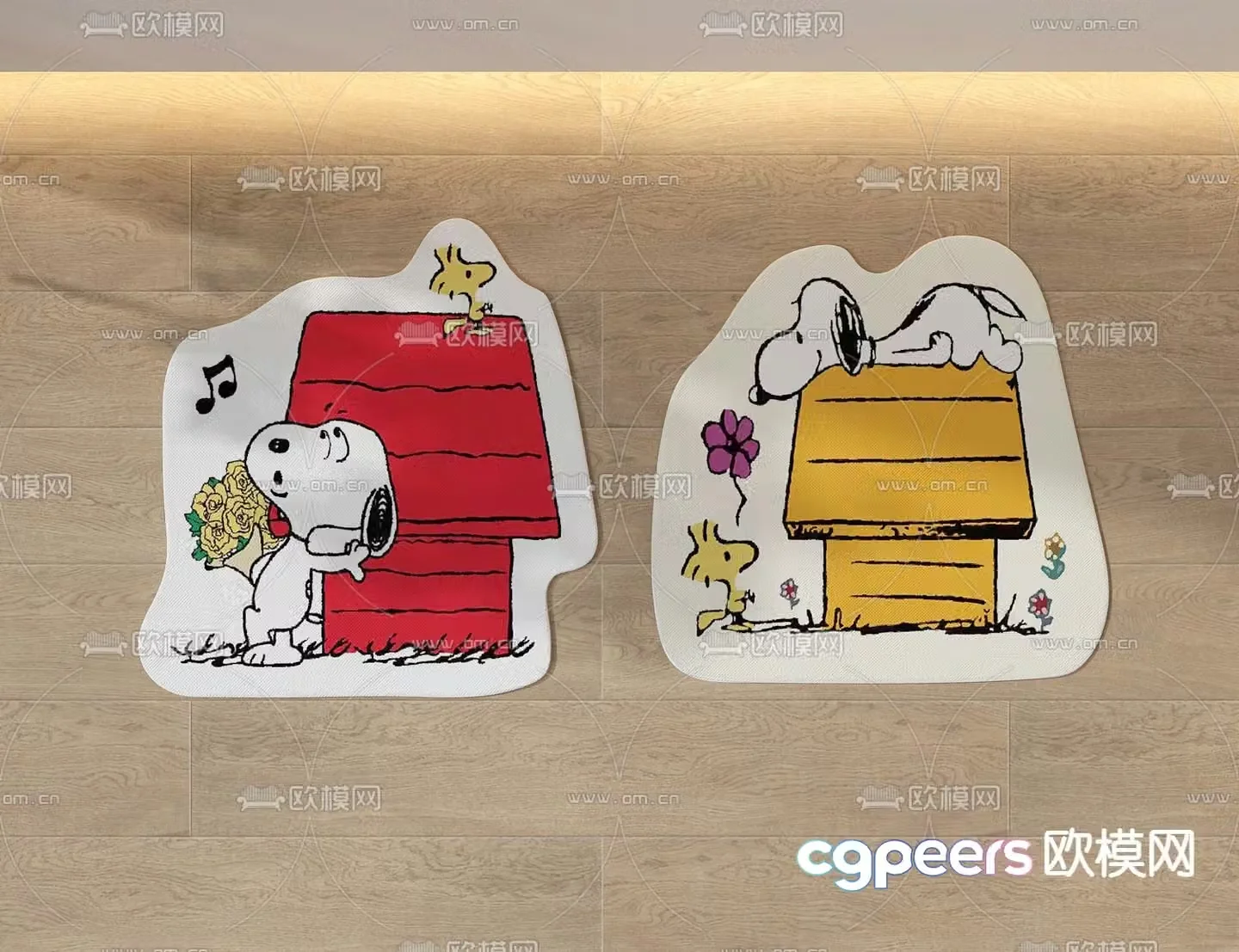 Children’s cartoon carpet 3d model
