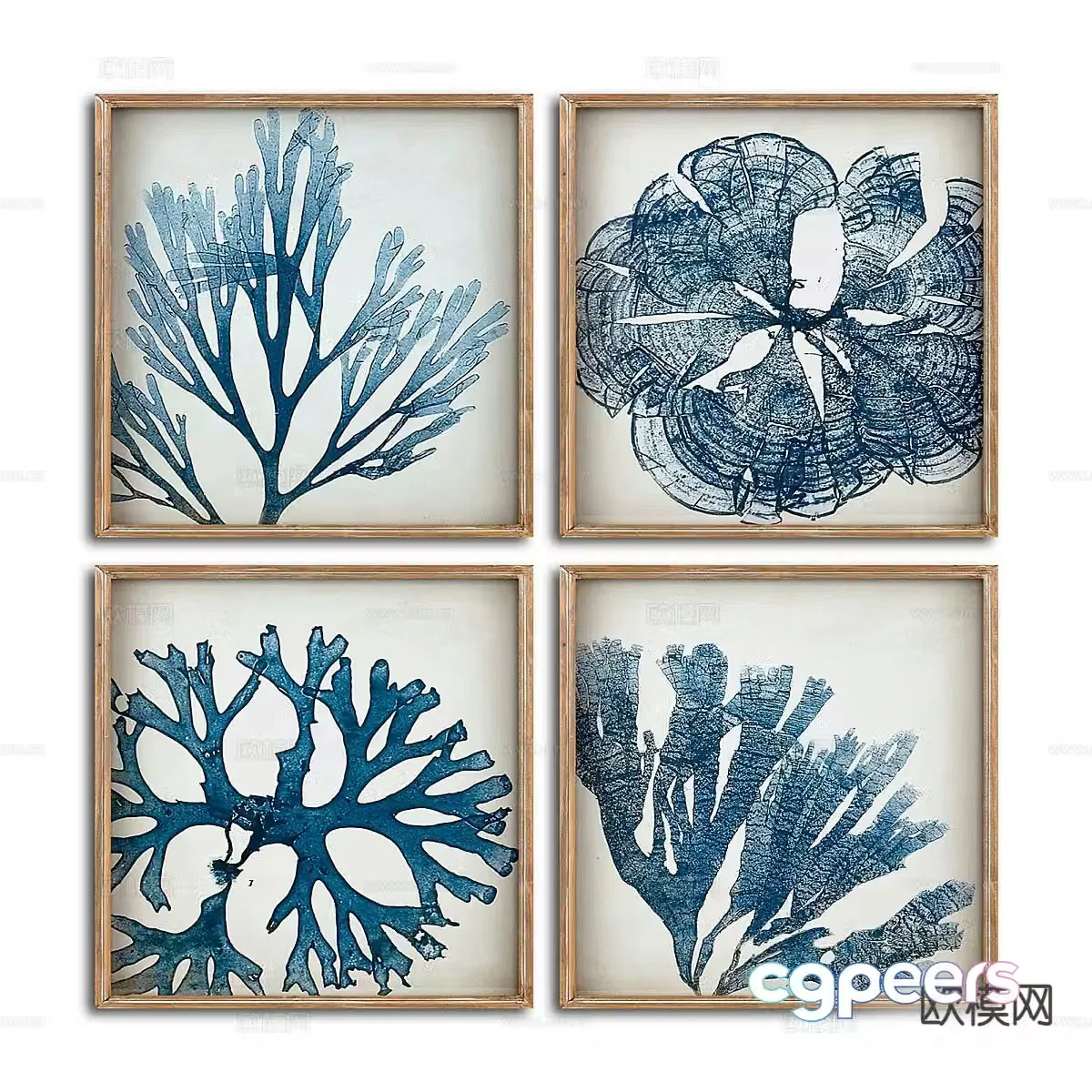 Nordic art hanging painting decorative painting 3d model