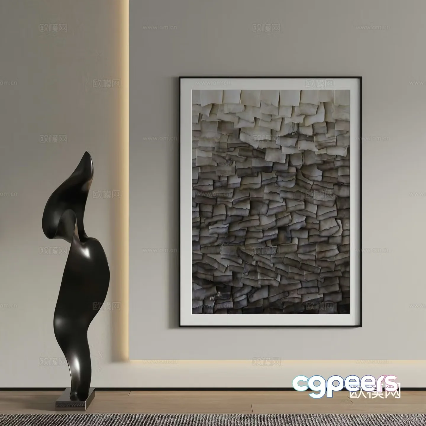 Decorative painting abstract painting hanging painting 3d model