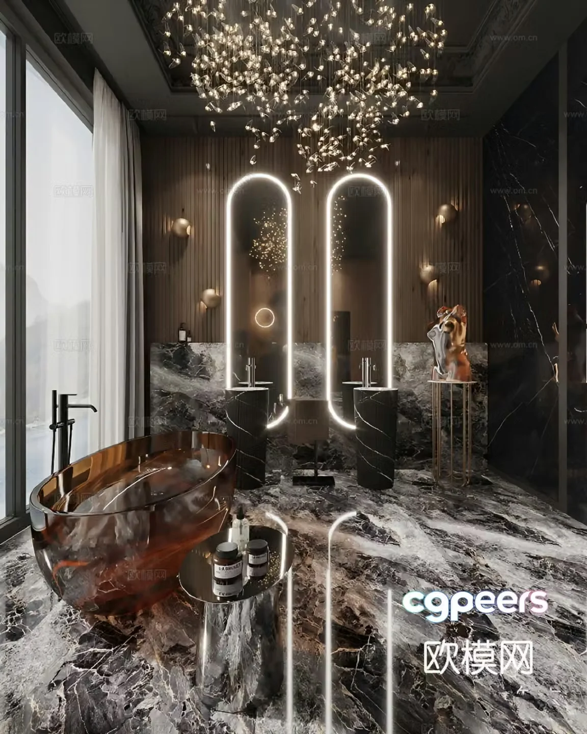 Modern bathroom bathroom 3d model