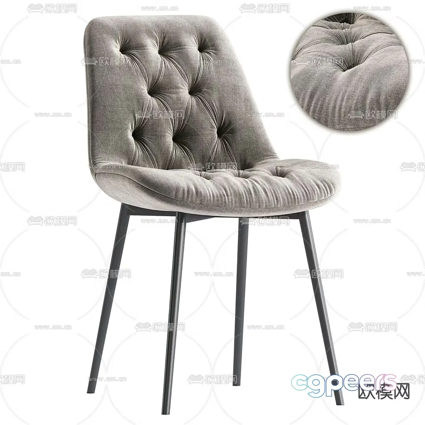 Modern chair dining chair 3d model