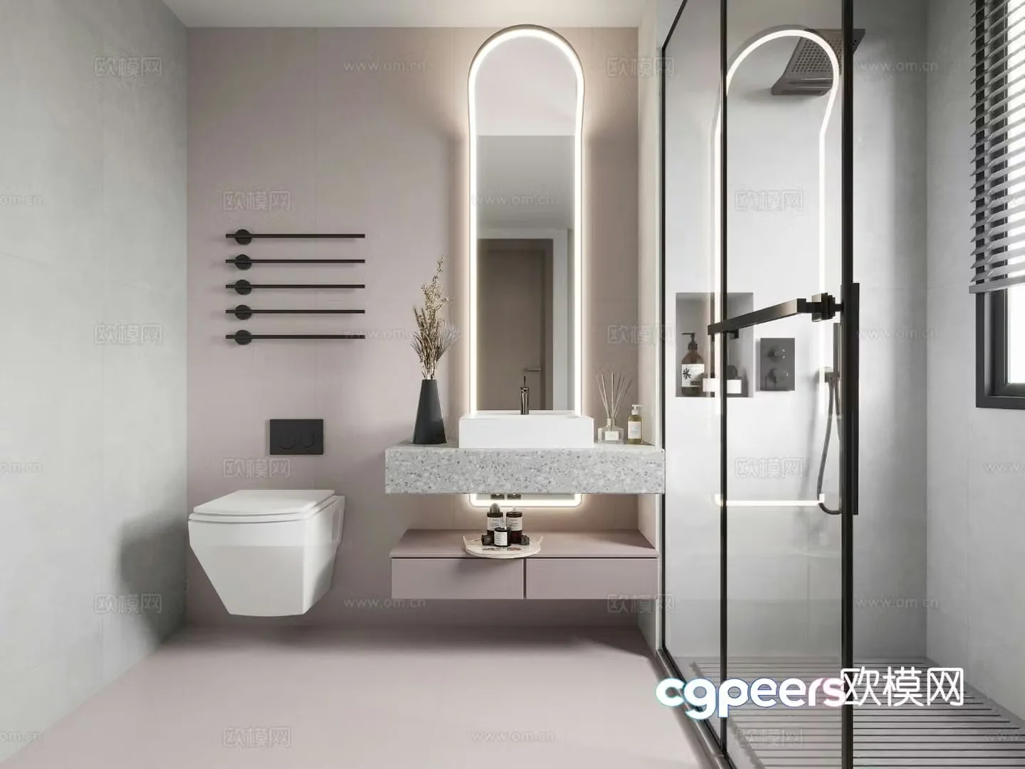 Modern bathroom bathroom 3d model