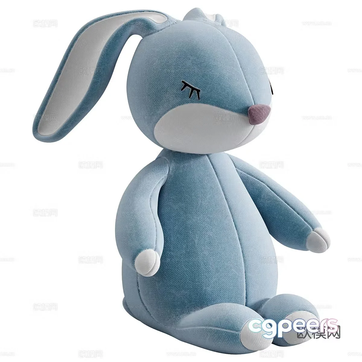 Plush toy rabbit 3d model