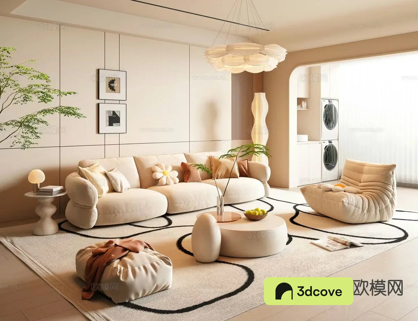 Cream style living room