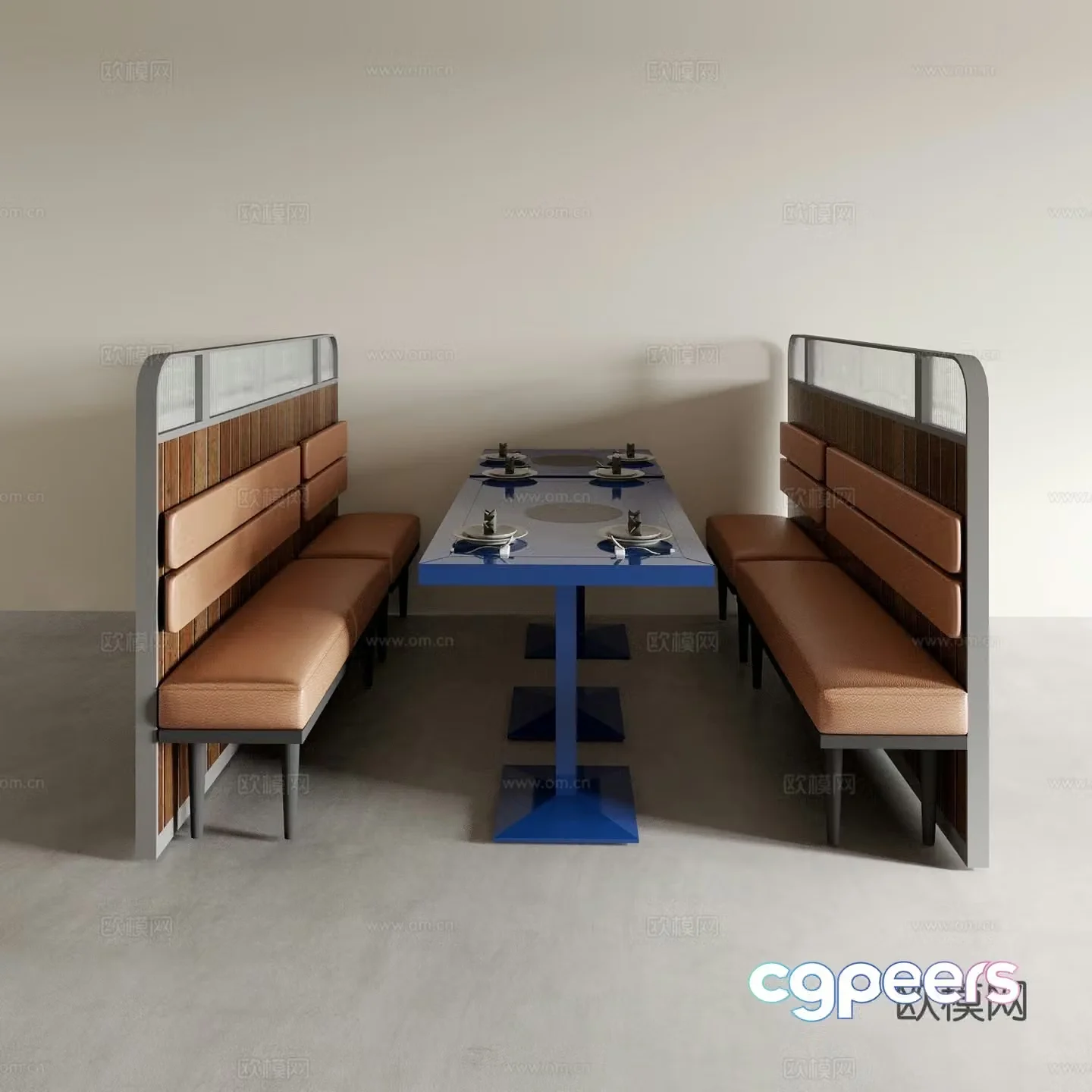 Card holder table and chair combination dining table and chair 3D model