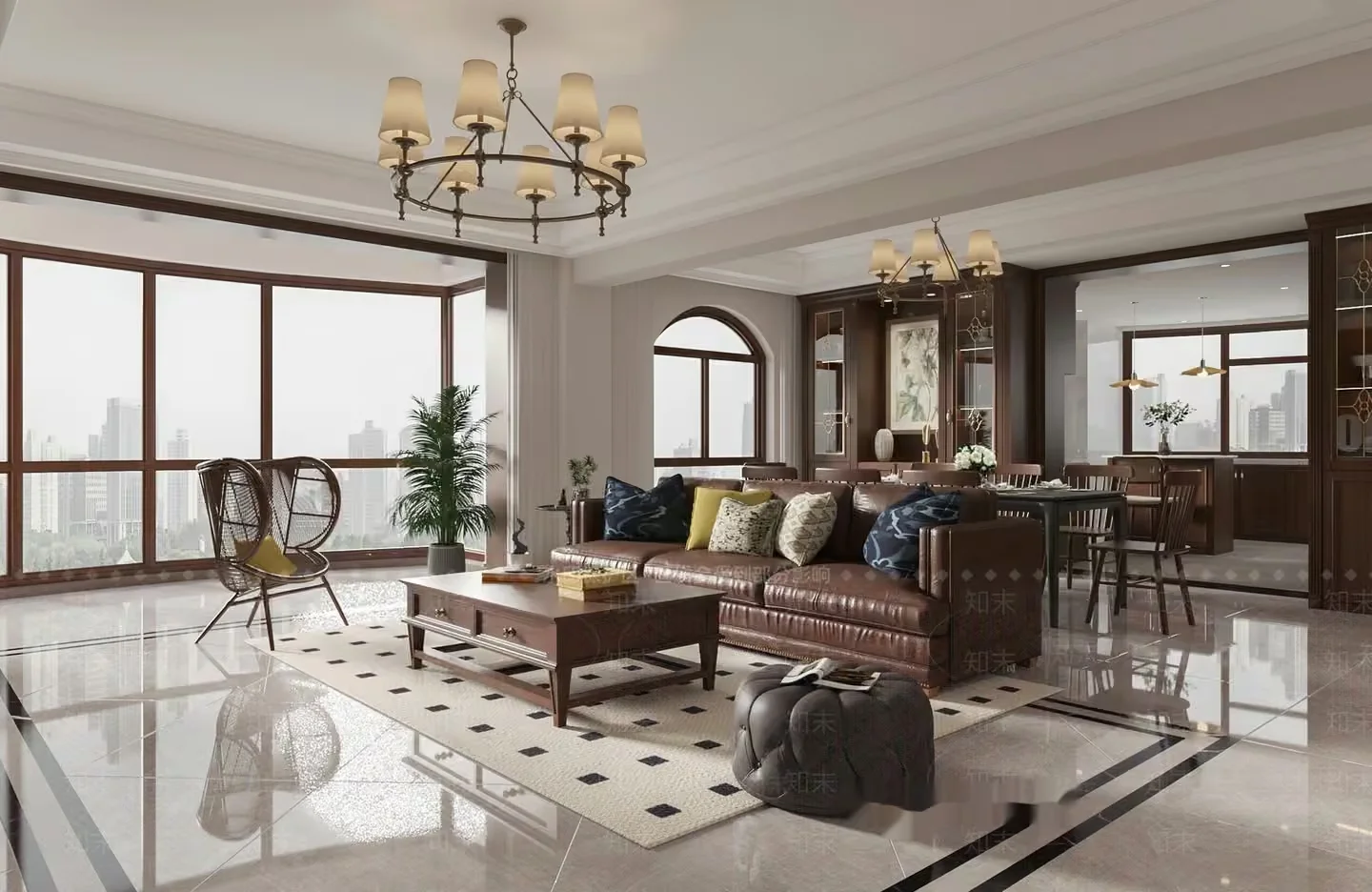 Modern Living Room 3D Model – 14995 – VRAY Render