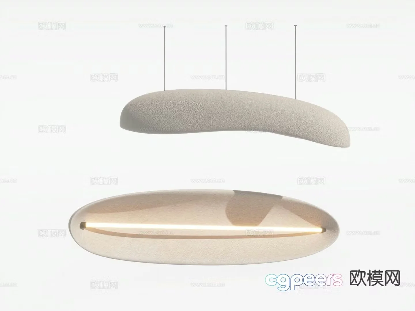 Wabi-sabi chandelier art chandelier 3d model