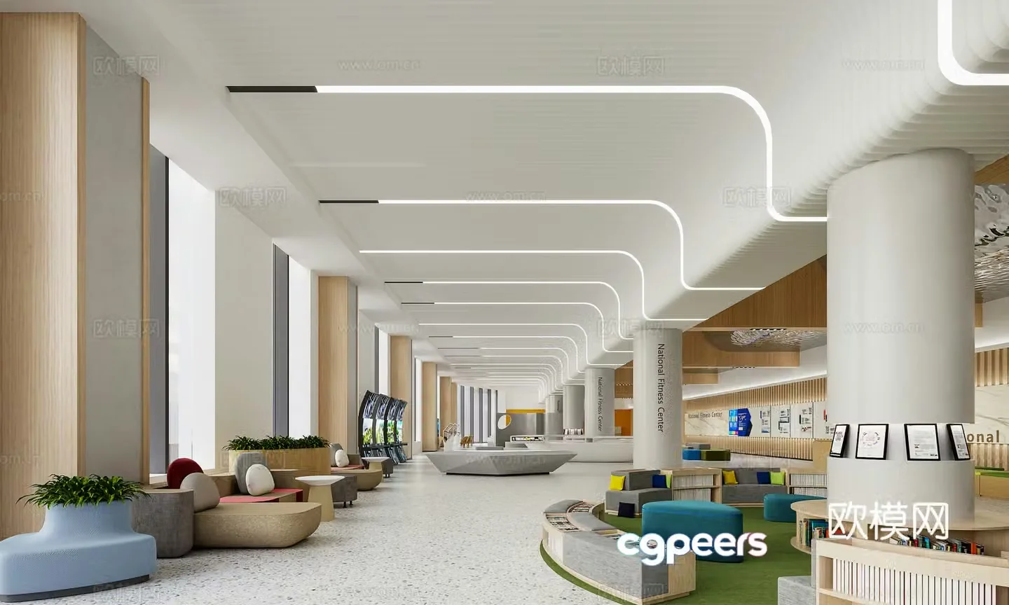 Cultural Center Hall 3D Model