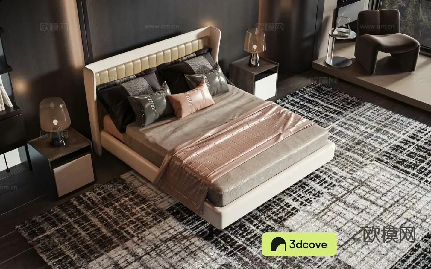 Modern double bed