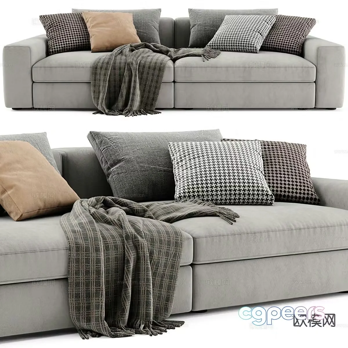 Double sofa 3d model
