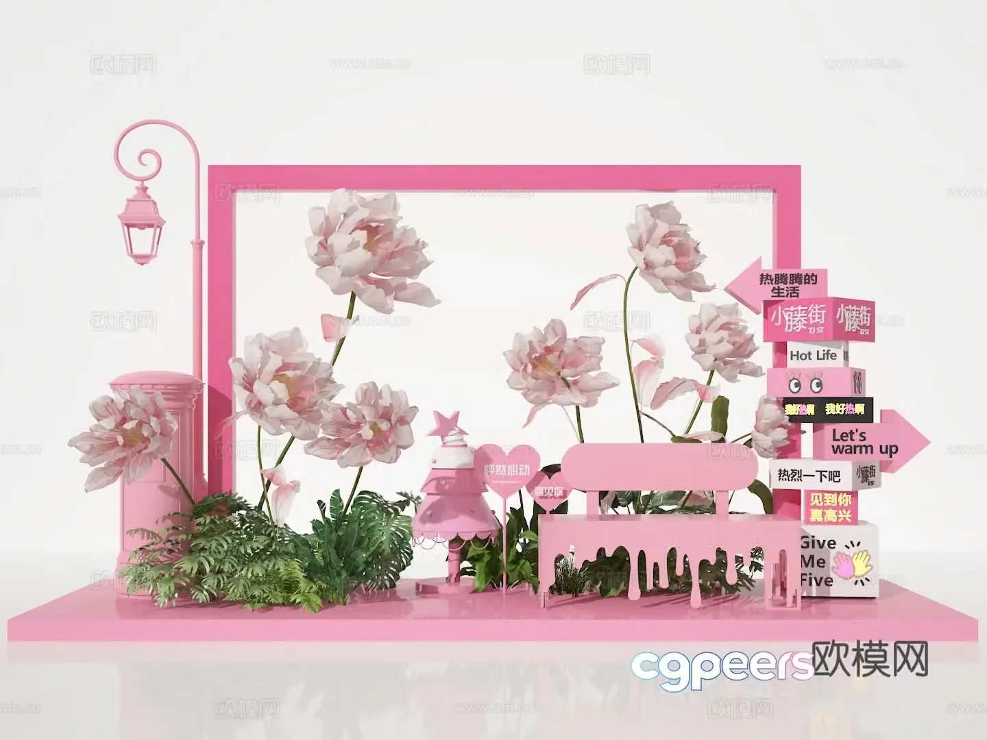 Flower art 3d model