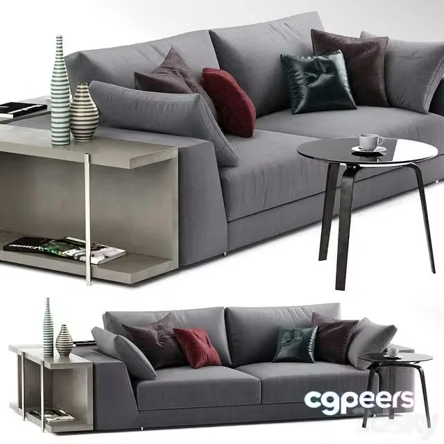 3ds Max Free – Argo gray sofa AG002 by MisuraEmme