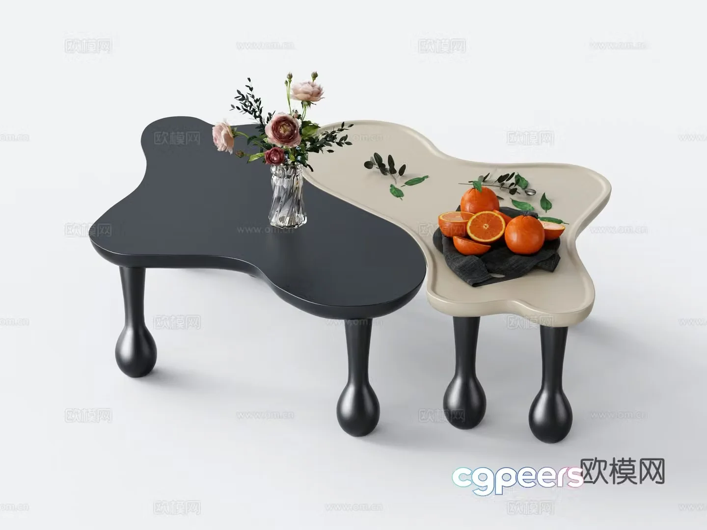Modern Yunduo Combination Coffee Table Italian Minimalist Creative Designer New Model Special-shaped Coffee Table 3D Model