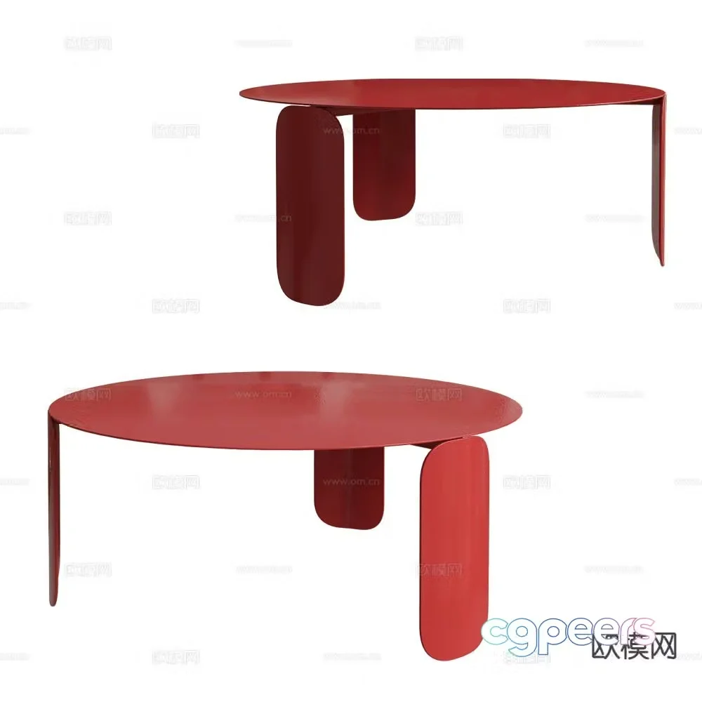 Fermob minimalist coffee table round coffee table 3d model