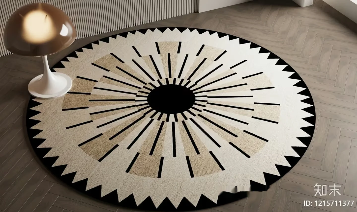 Modern Circular Rug 3D Model – 16437 – VRAY Render