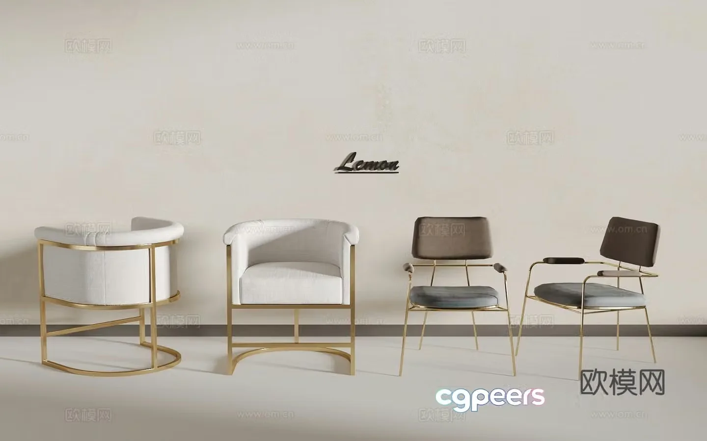 Light luxury chair 3d model