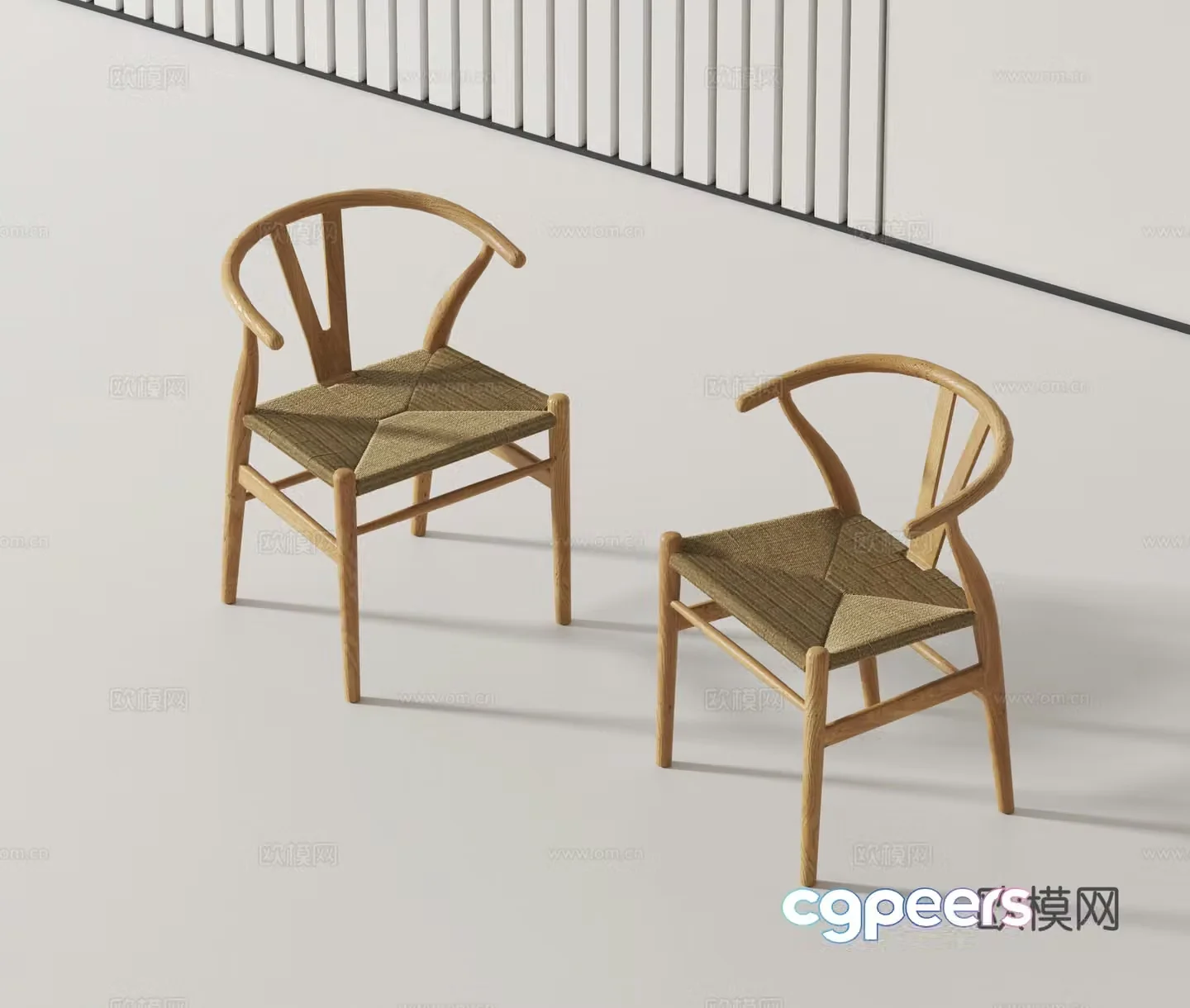 Log chair single chair 3d model