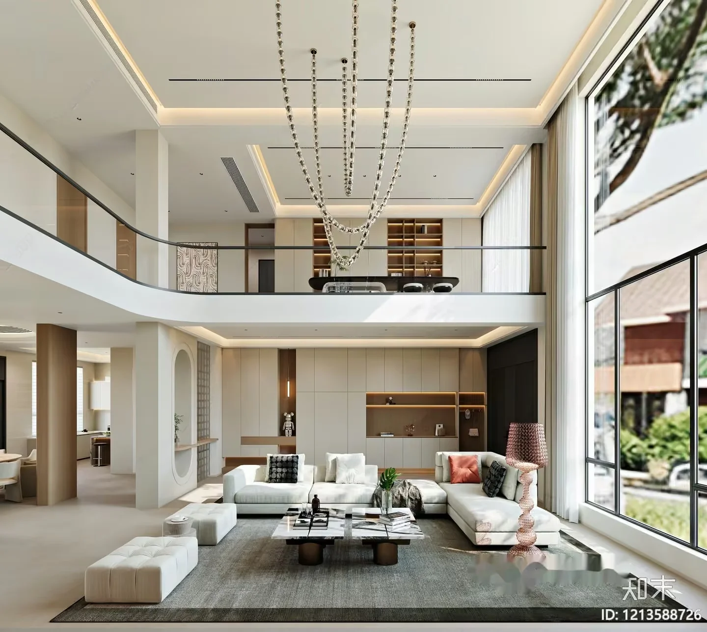 Modern Living Room 3D Model – 9668 – VRAY Render