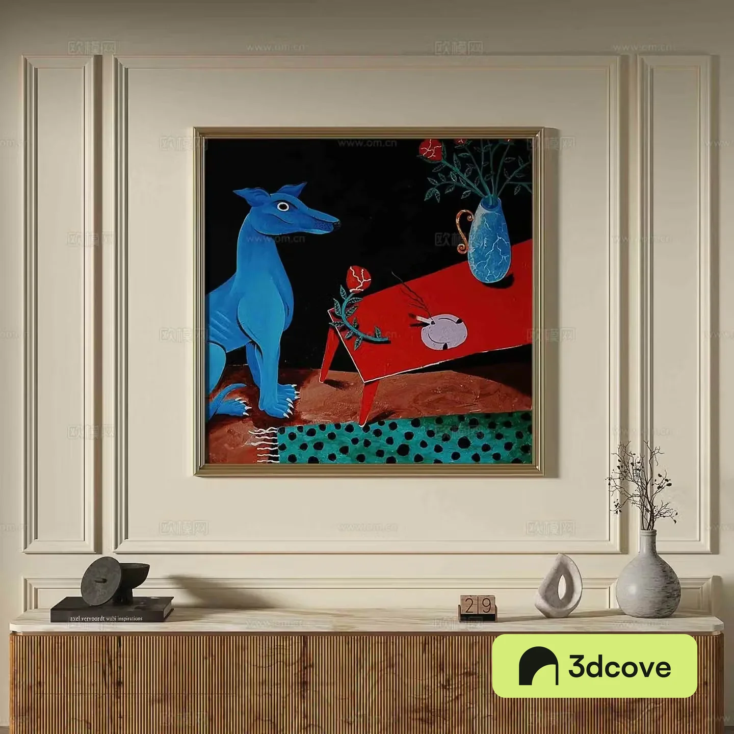 French abstract painting decorative painting