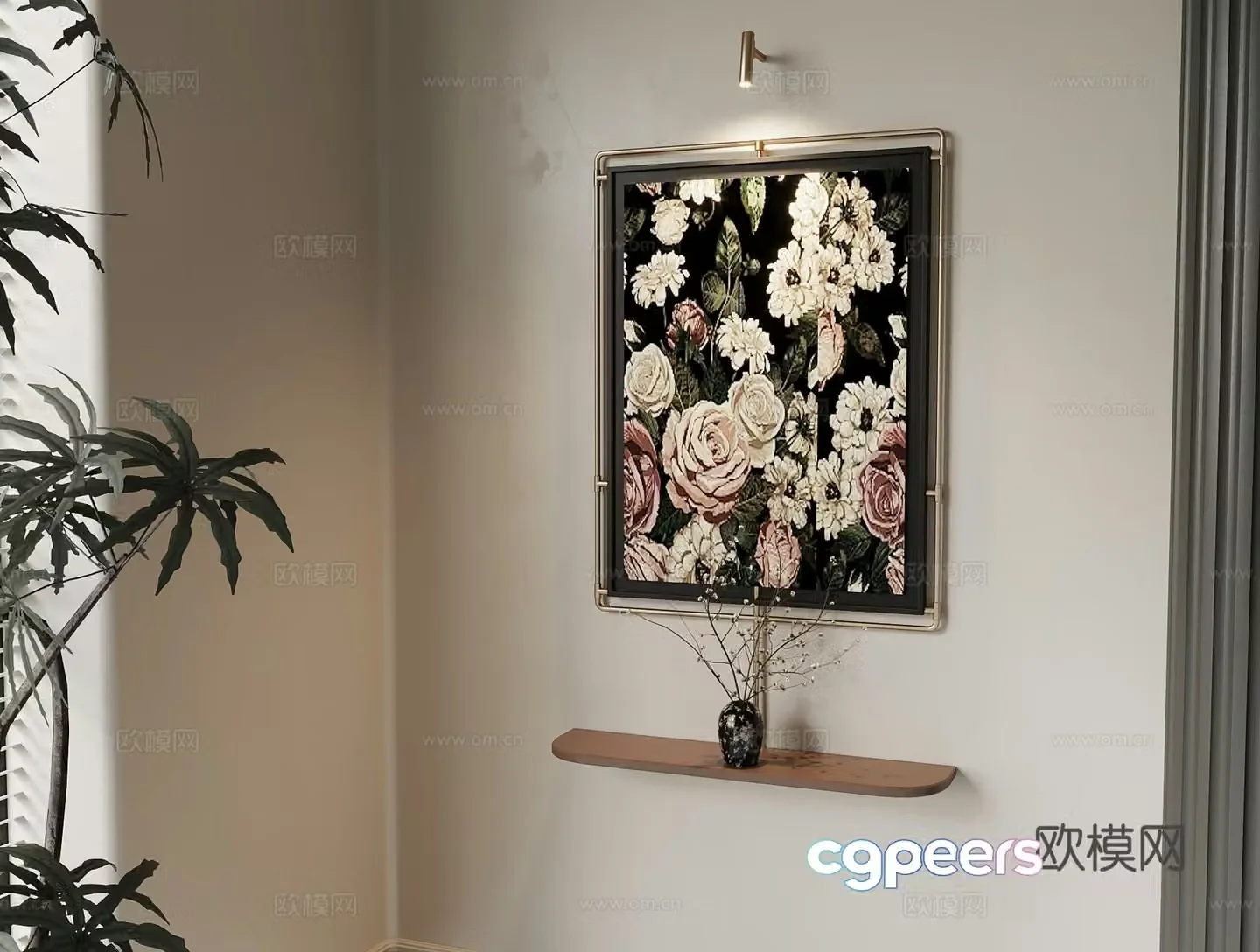 021 Hanging painting French hanging painting 3D model