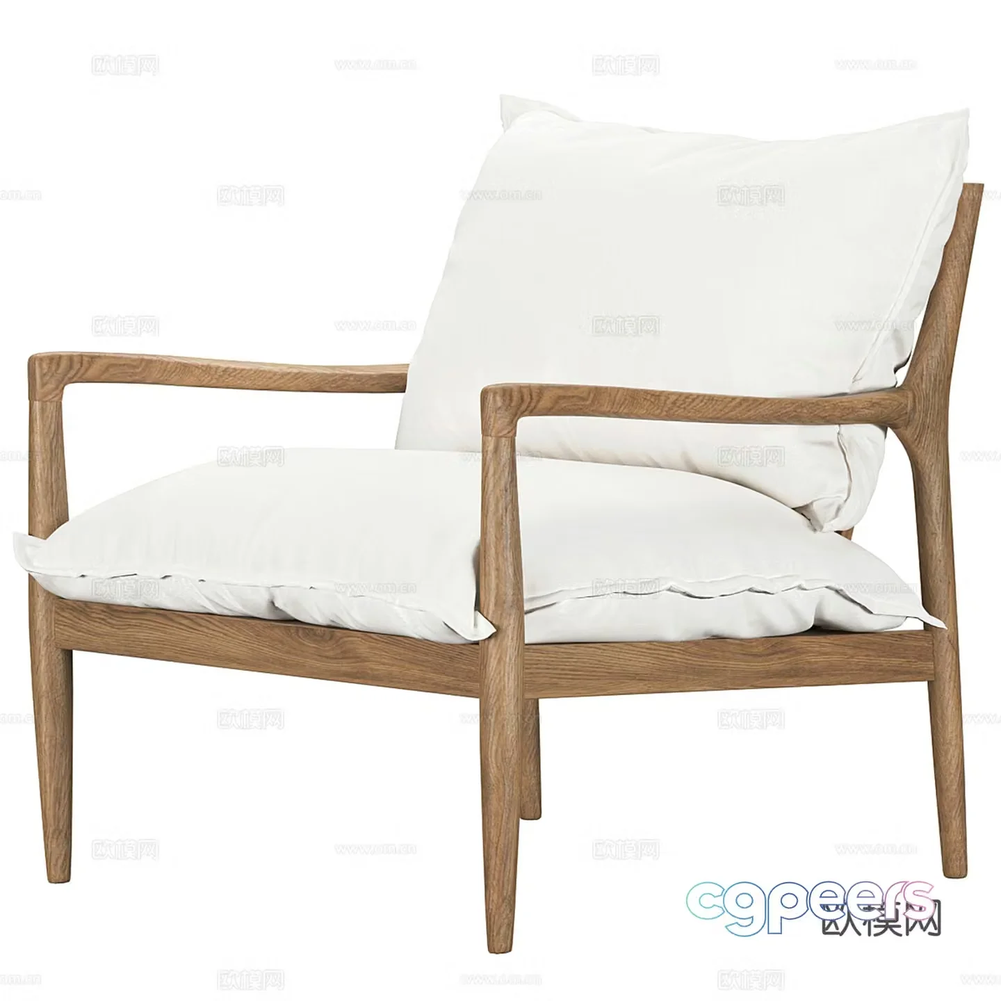 Wabi-sabi chair leisure chair 3d model