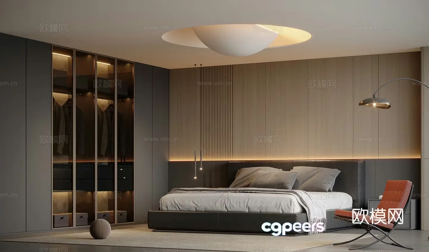 Italian home bedroom 3d model