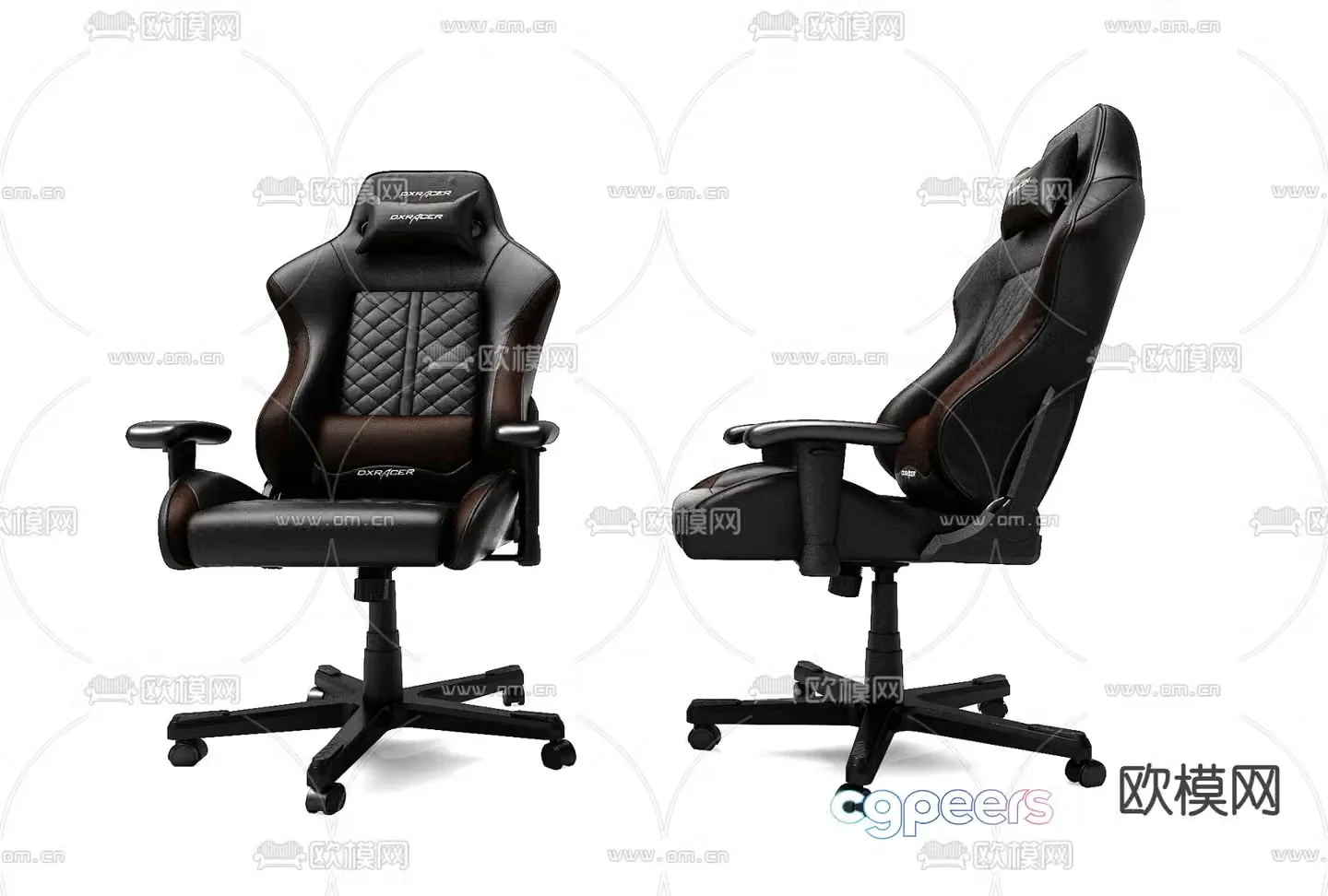 Leather gaming chair 3d model