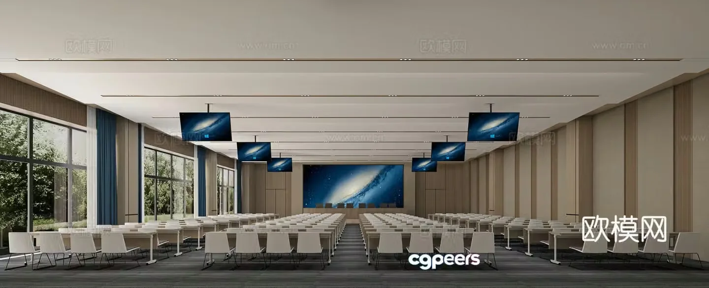 Modern Billboard Conference Room 3D Model