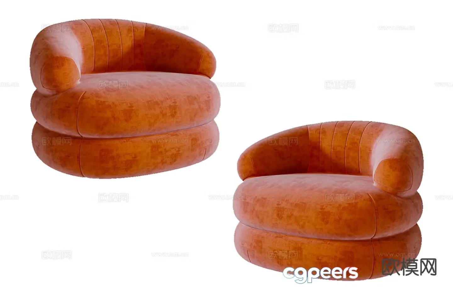 Single sofa leisure sofa 3d model