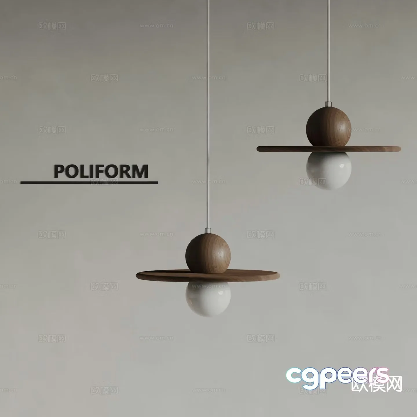 poliform art chandelier 3d model