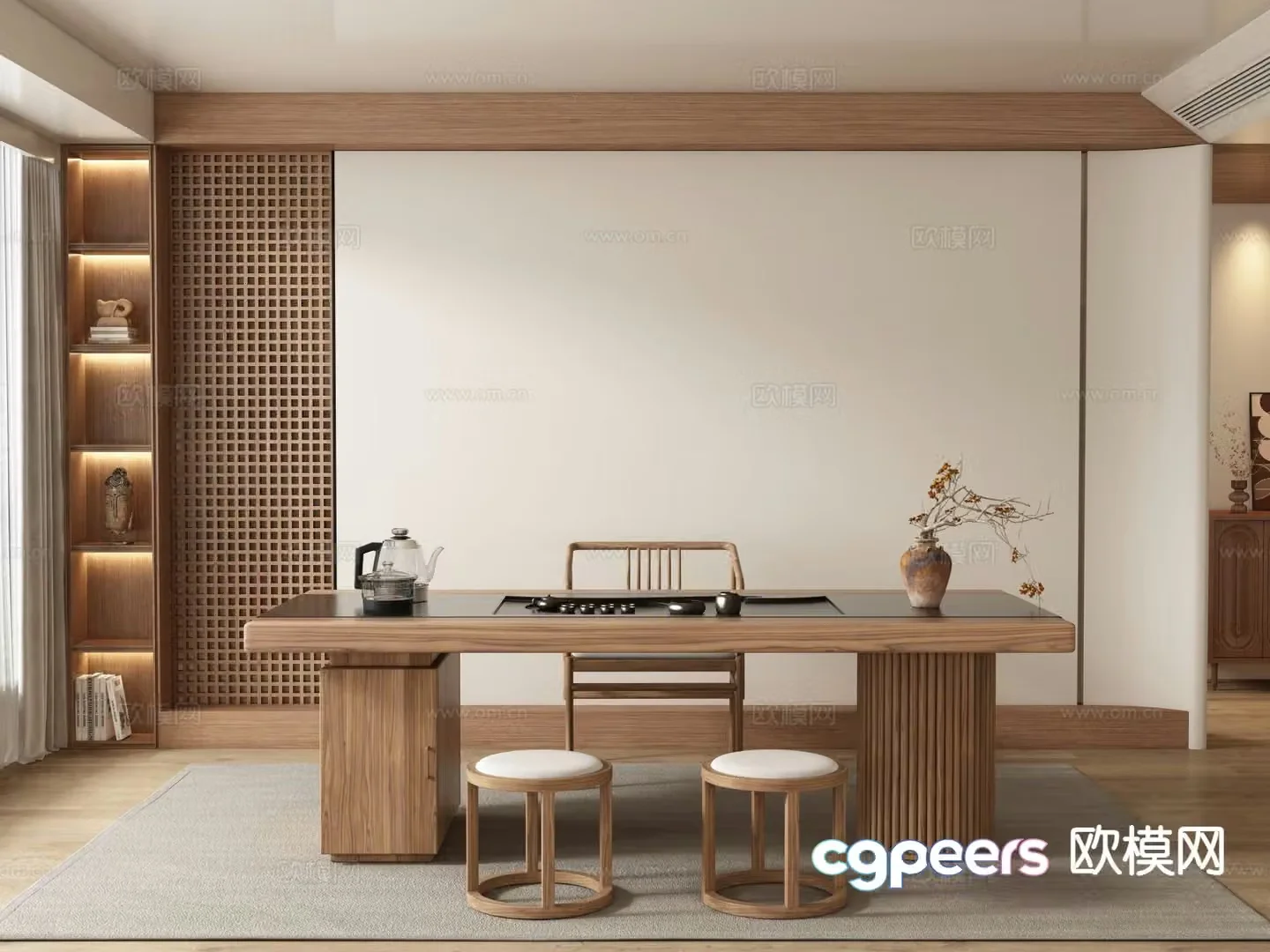 New Chinese tea room 3d model