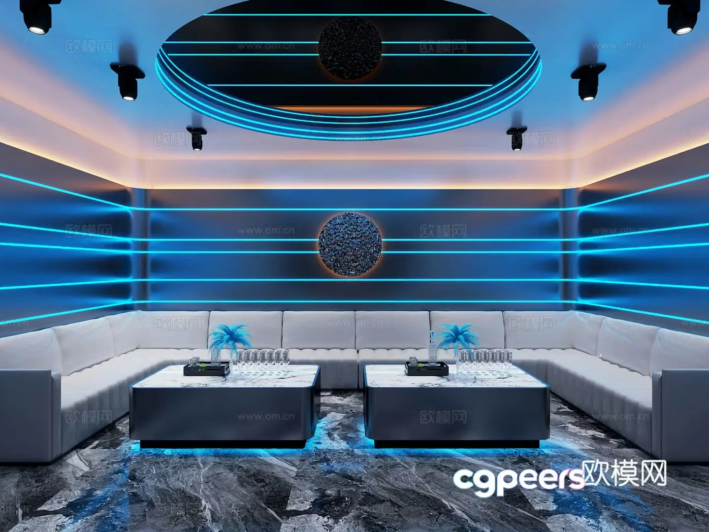 Modern KTV private room 3D model