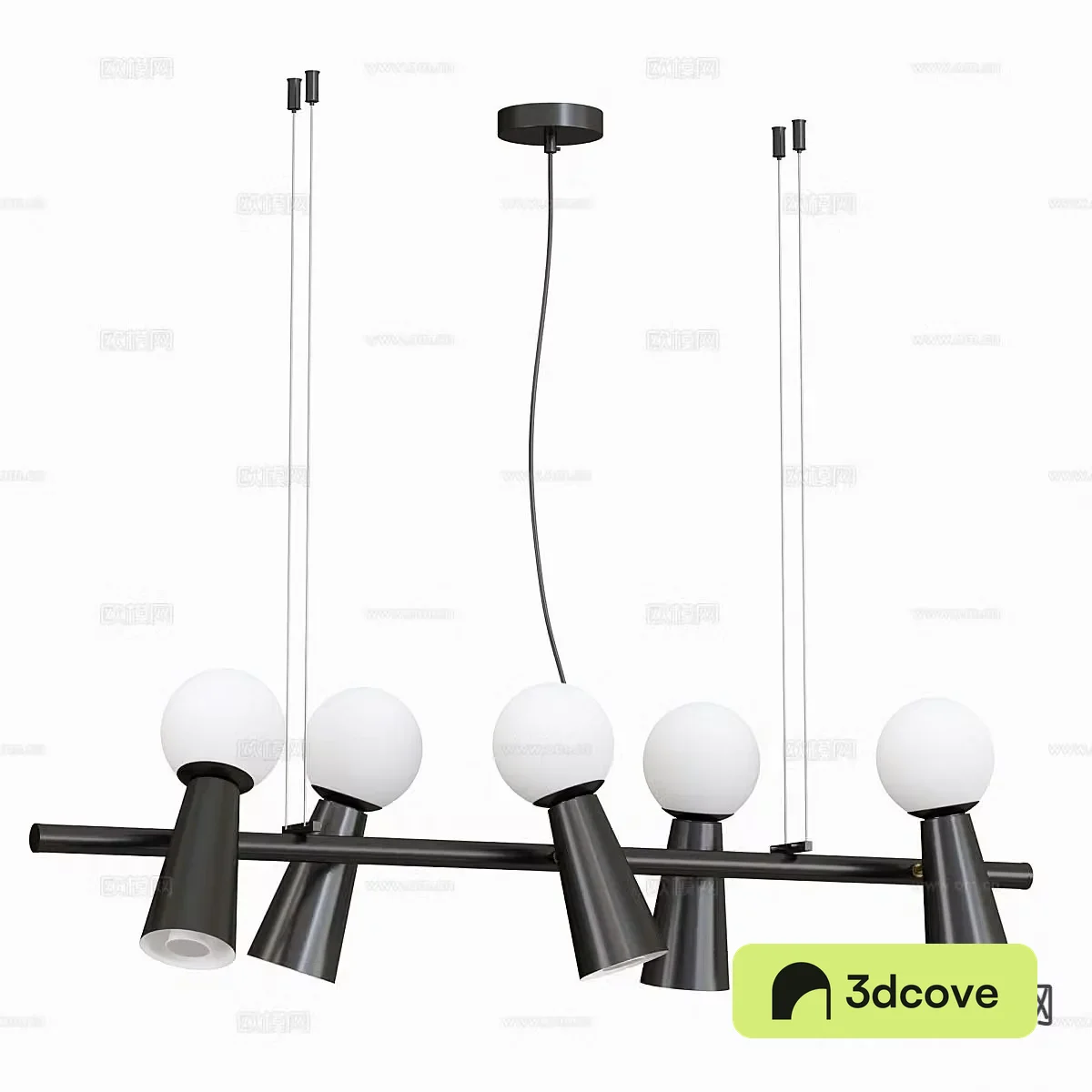 Modern multi-head chandelier