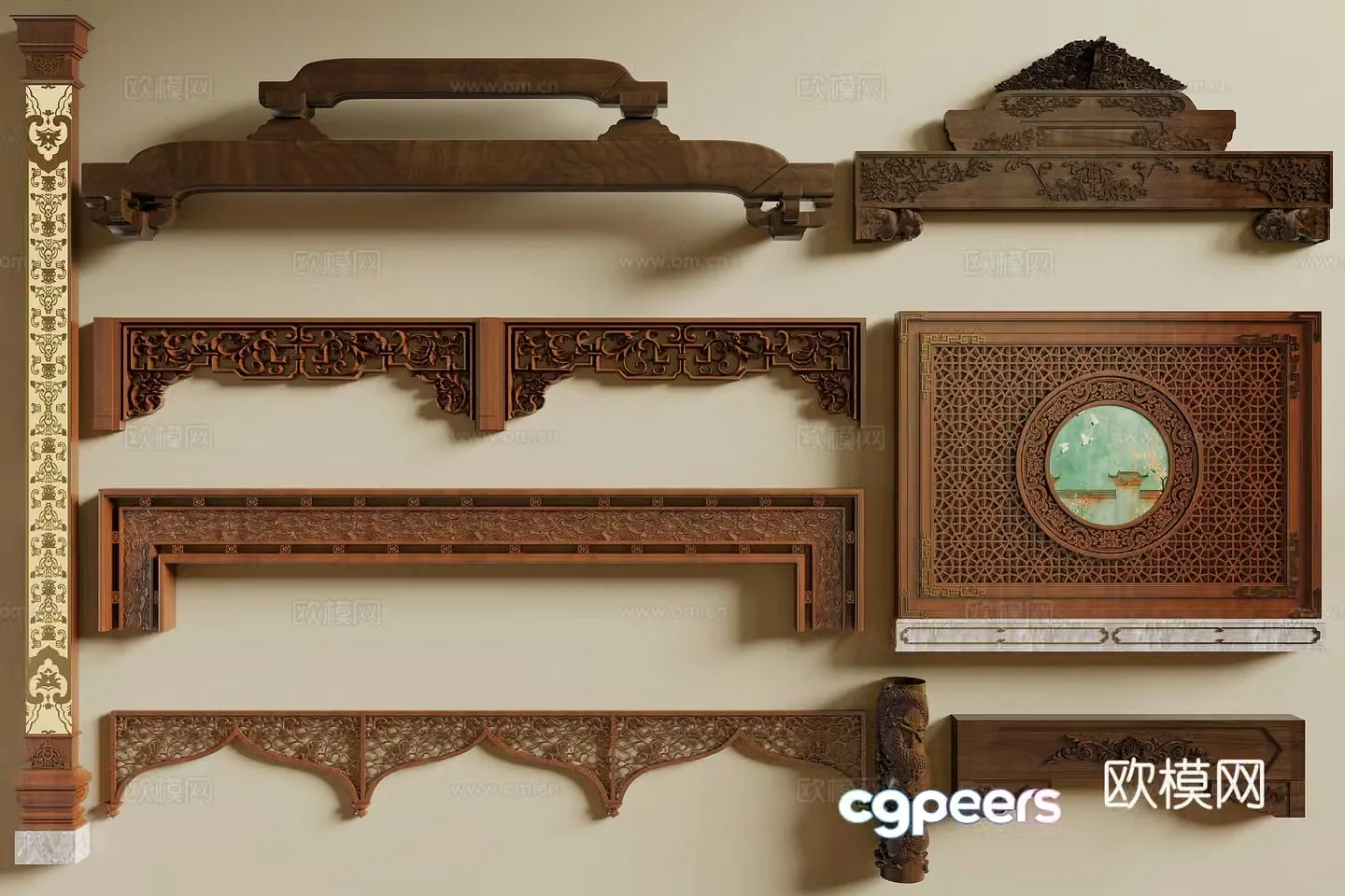 Chinese carving 3D model