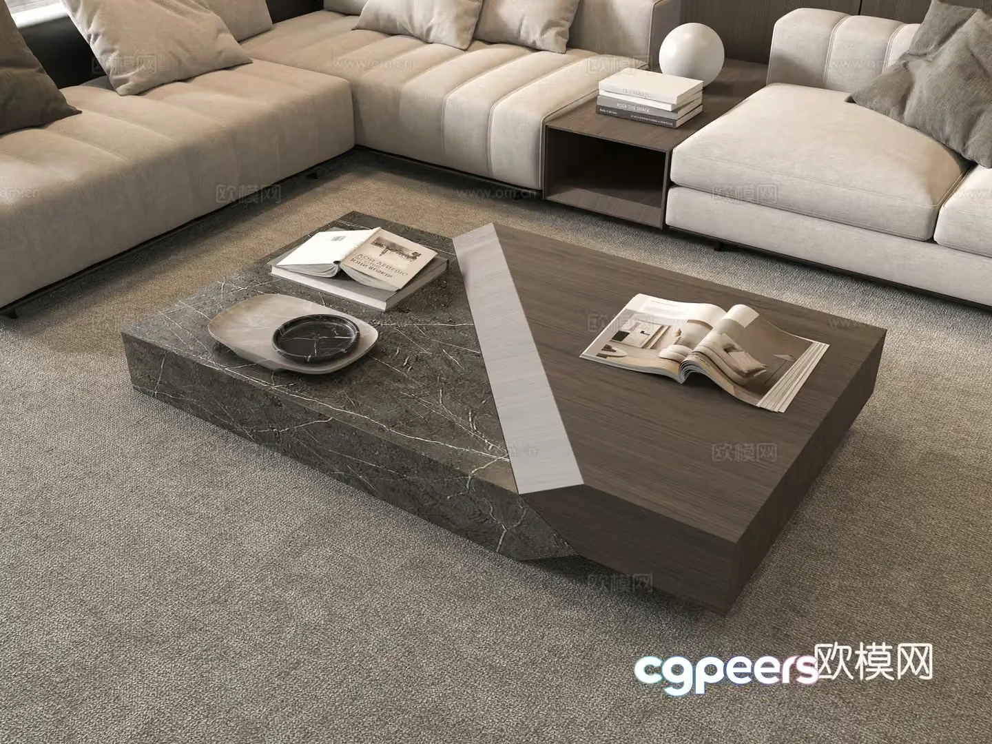 Modern coffee table 3d model