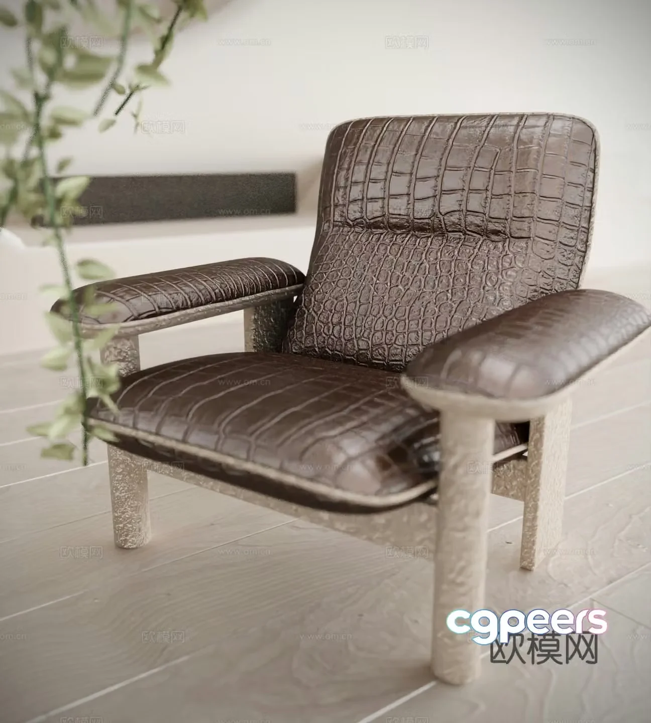 Modern single sofa casual single chair 3d model