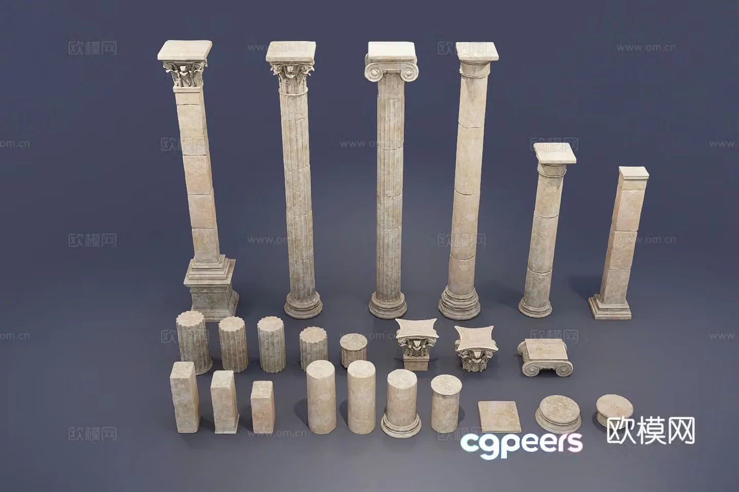 Roman column 3d model