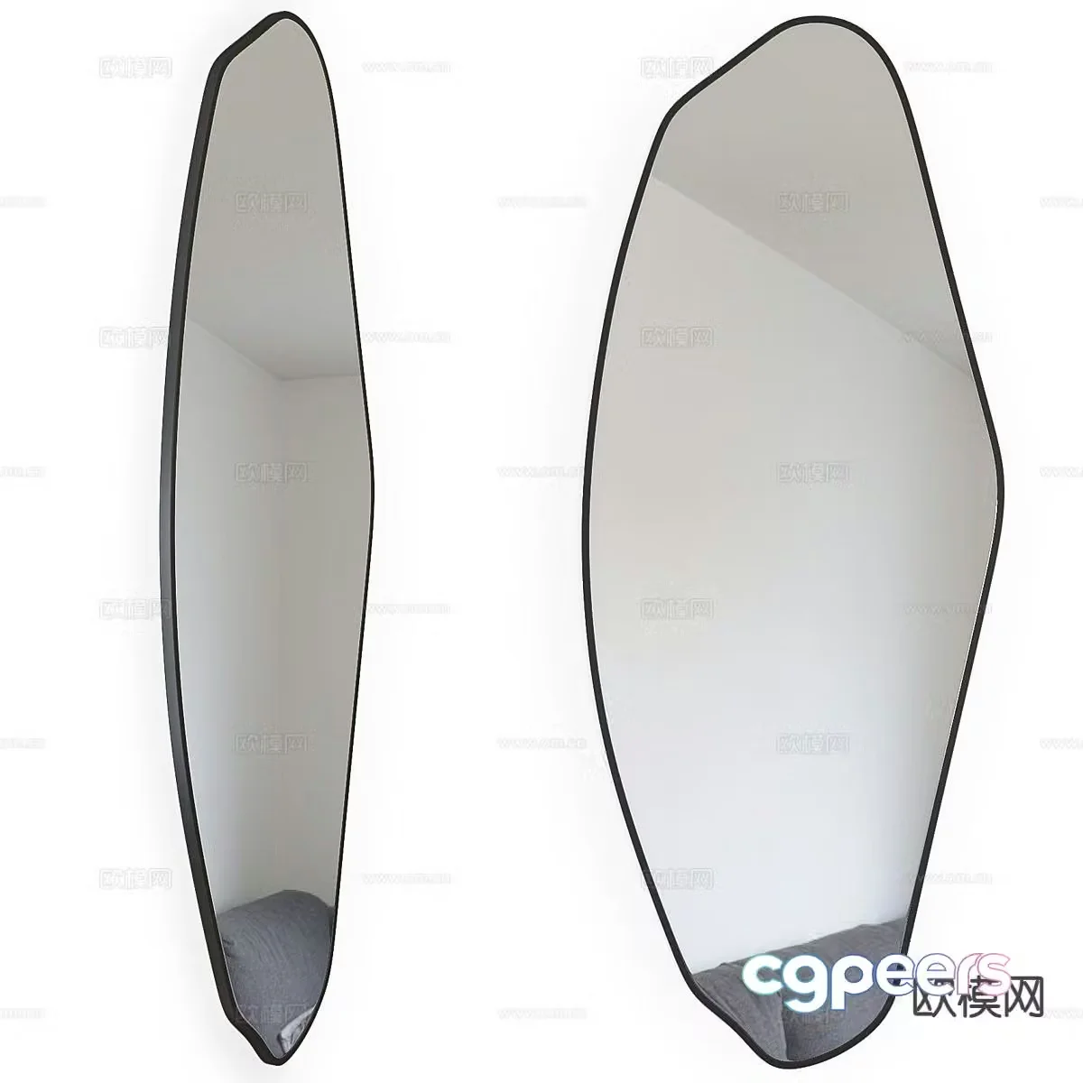 Irregular dressing mirror hanging mirror mirror 3d model
