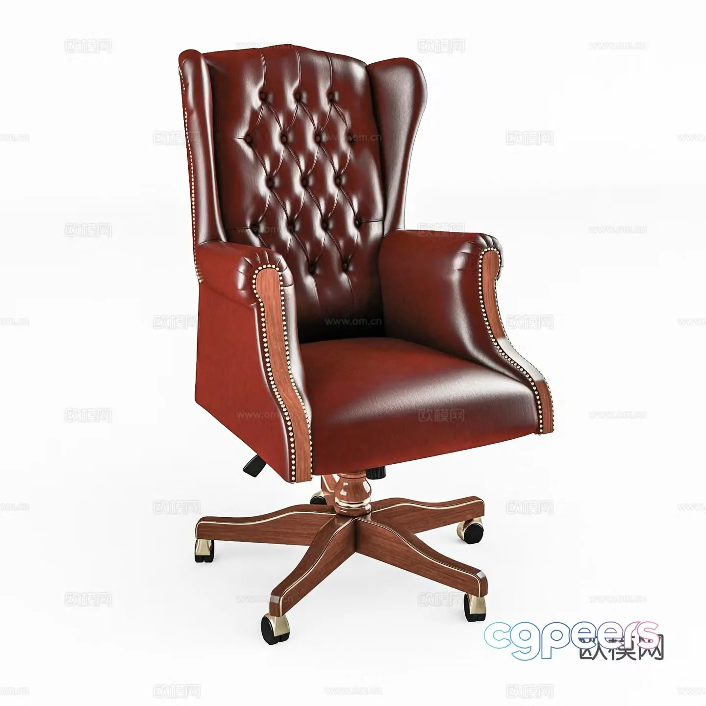 French office chair training chair boss chair meeting chair staff chair 3d model