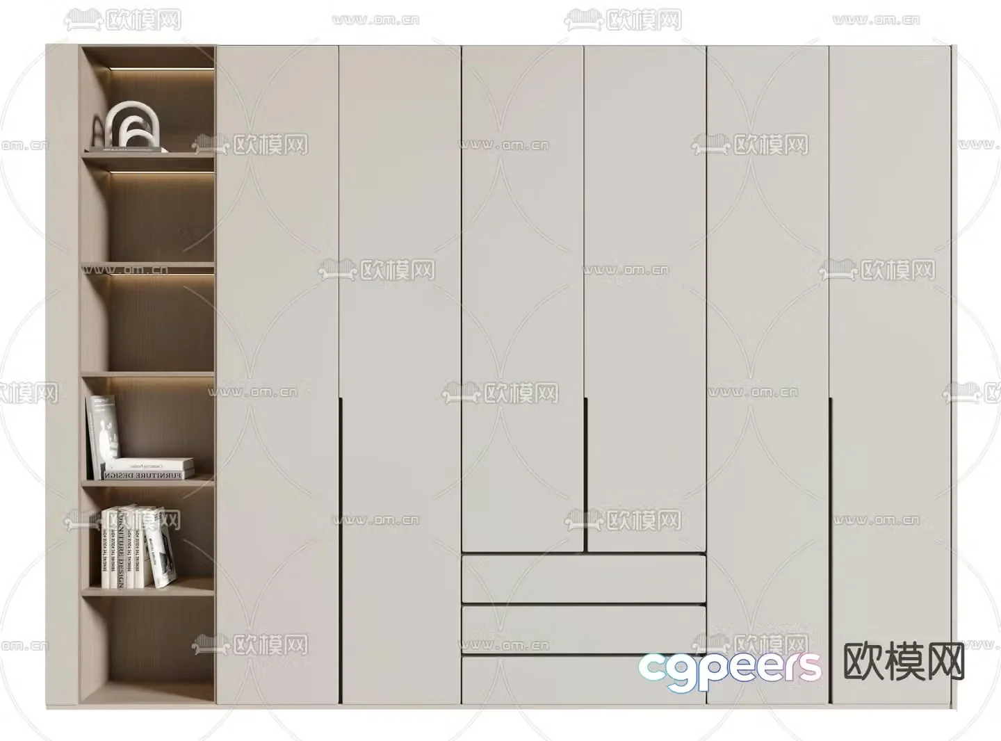 modern wardrobe wardrobe 3d model