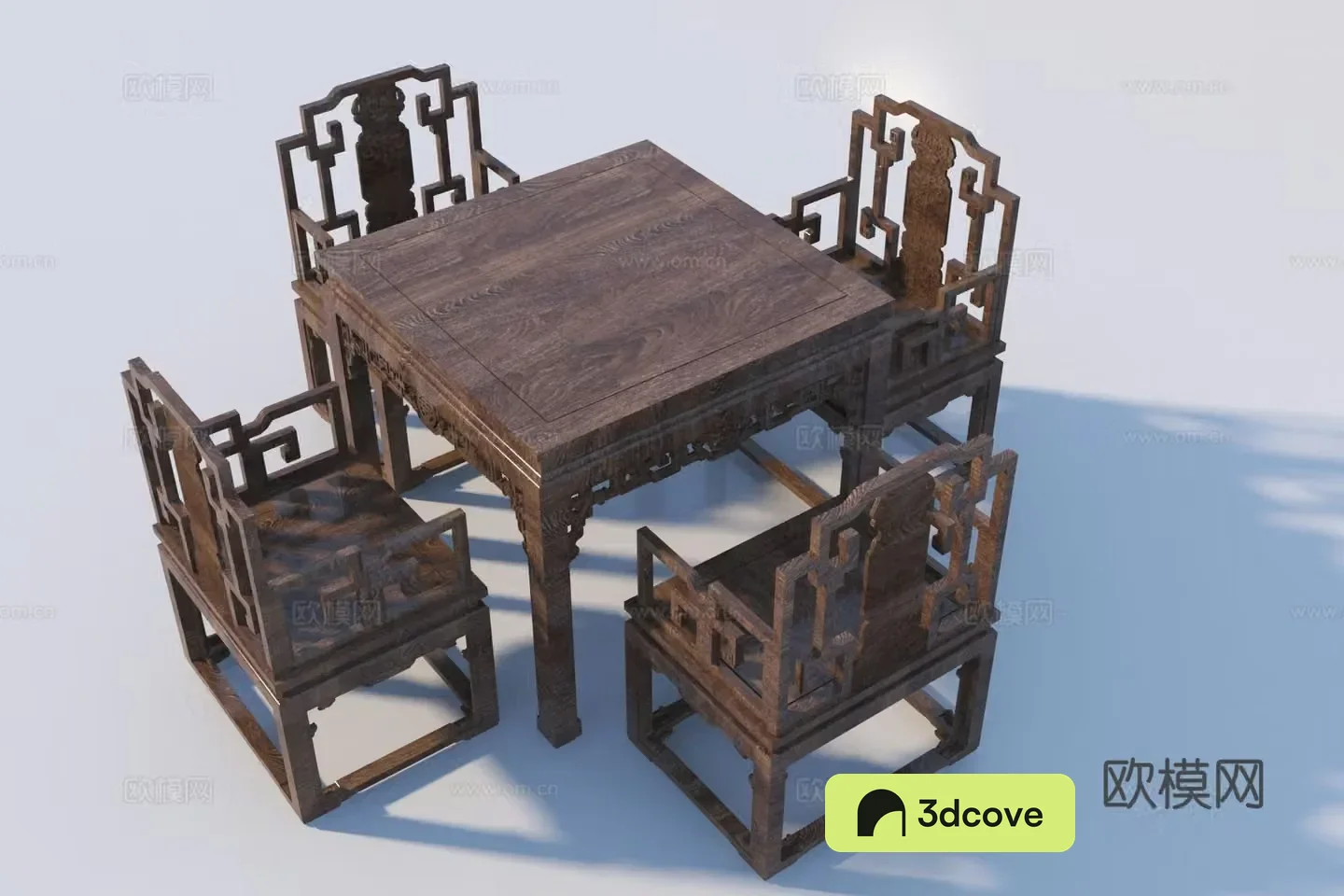 Chinese dining table and chairs Eight Immortals table