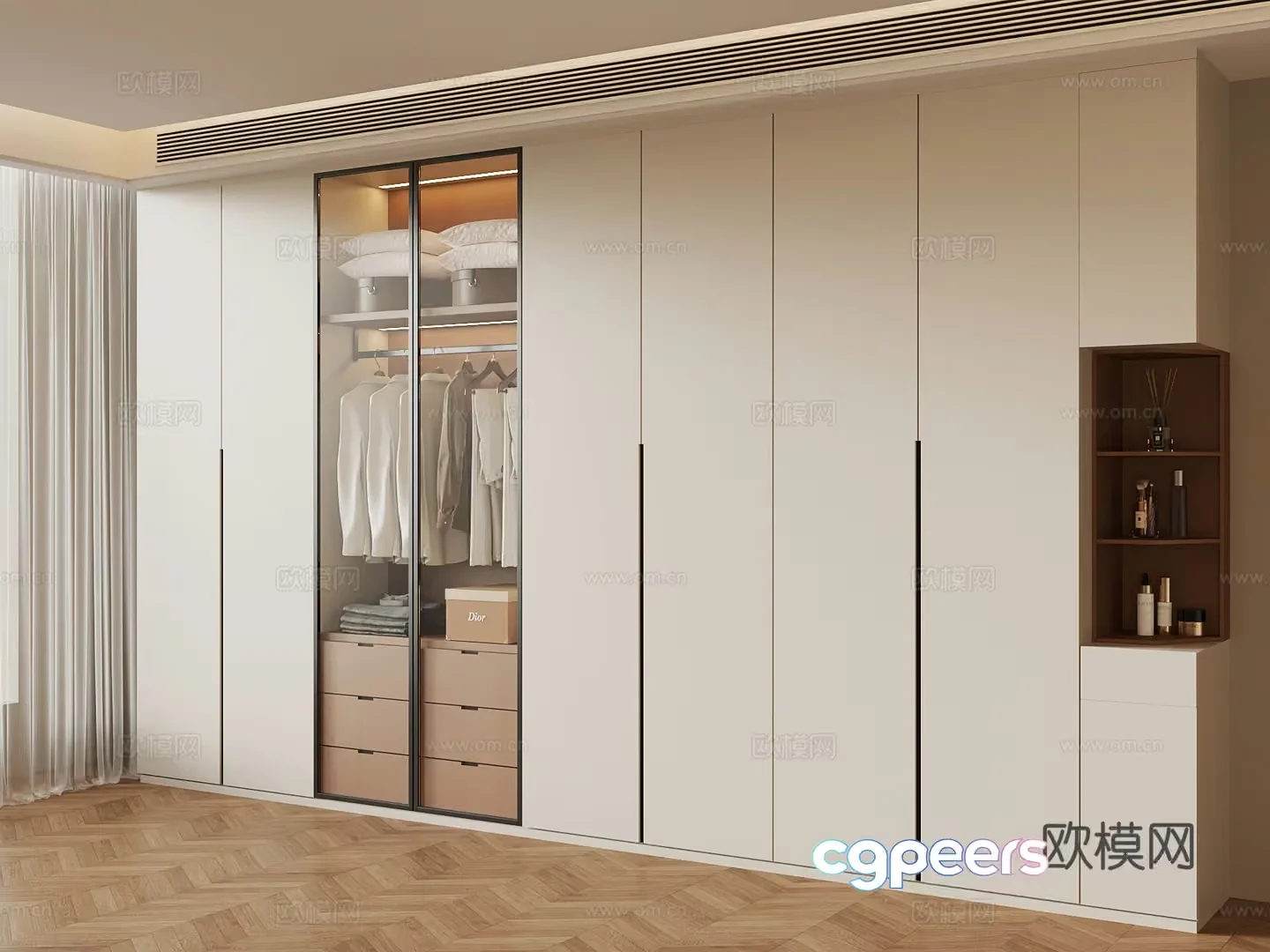 A Modern Wardrobe 3D Model – 707 – VRAY Render