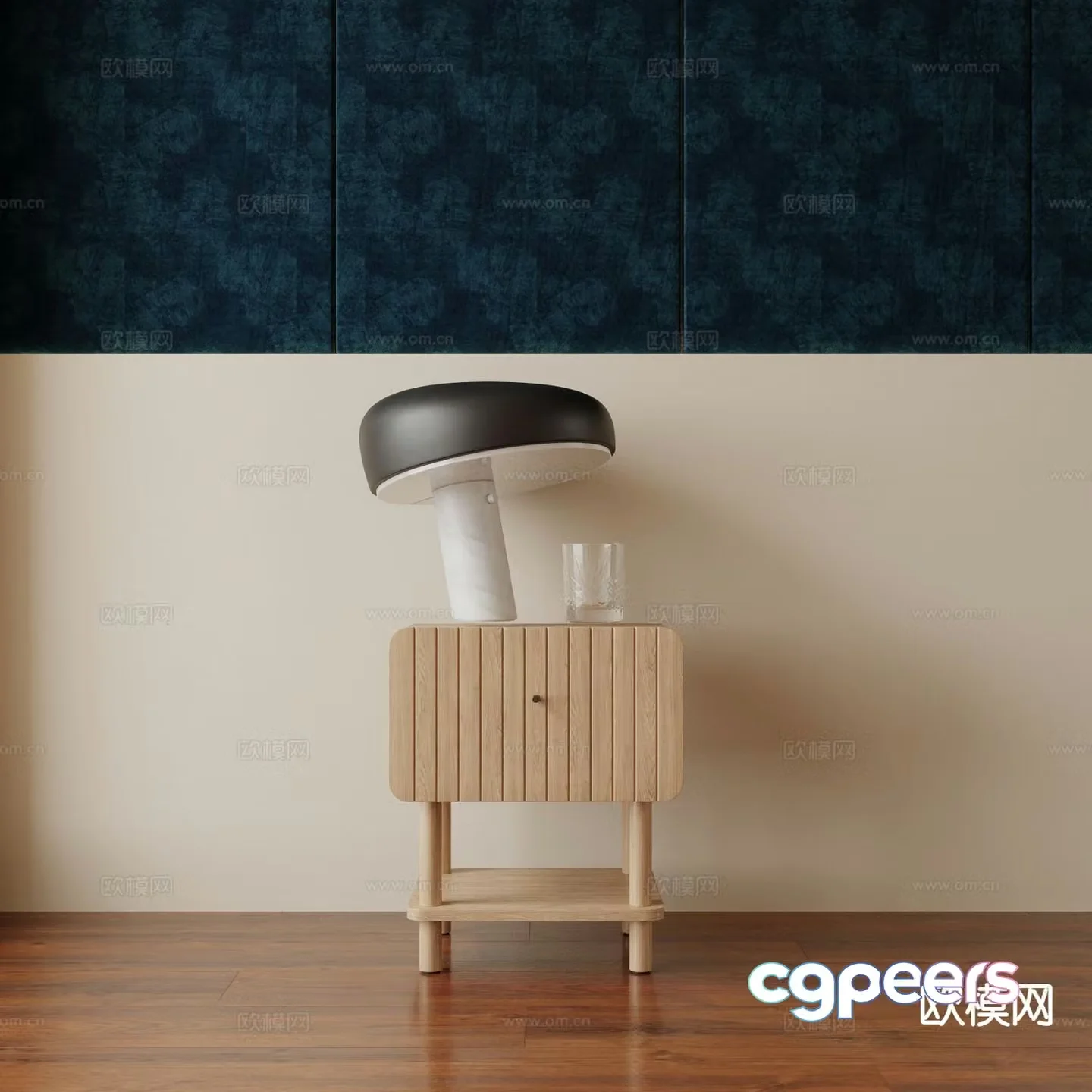 Modern bedside table 3d model